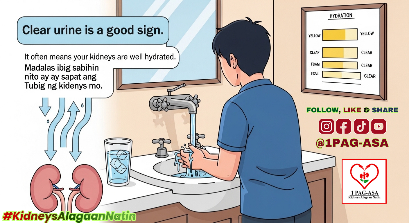 Clear Urine Is a Good Sign campaign poster